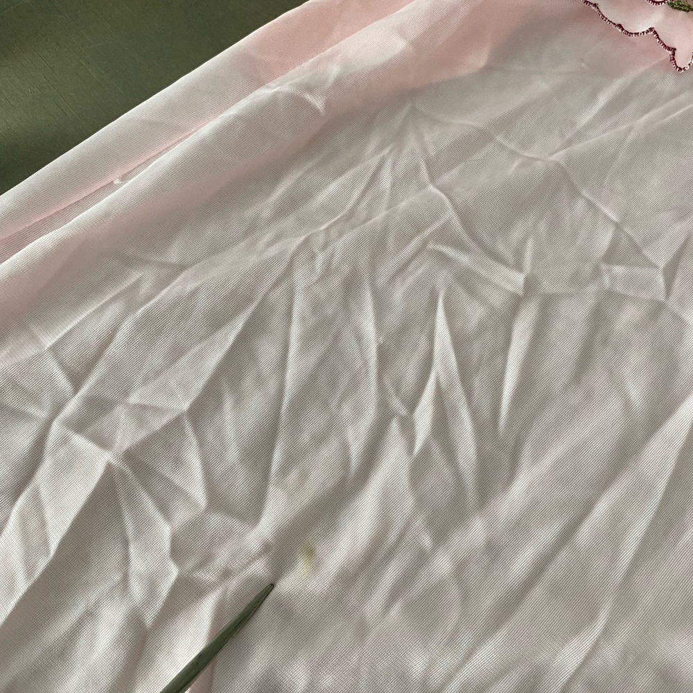 Vintage Pink S Delicate Embroidered sleeve Cottagecore feminine - Picture 13 of 13